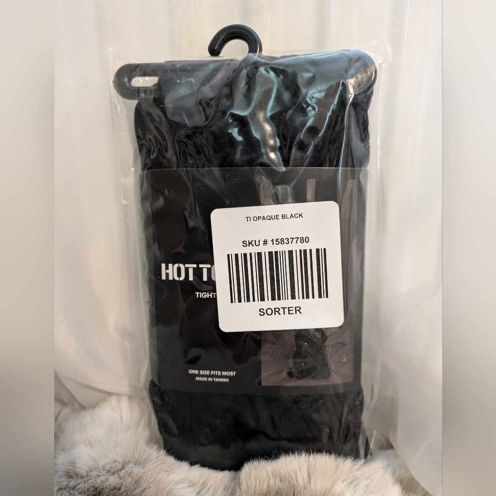 Hot topic black one size fits all opaque tights